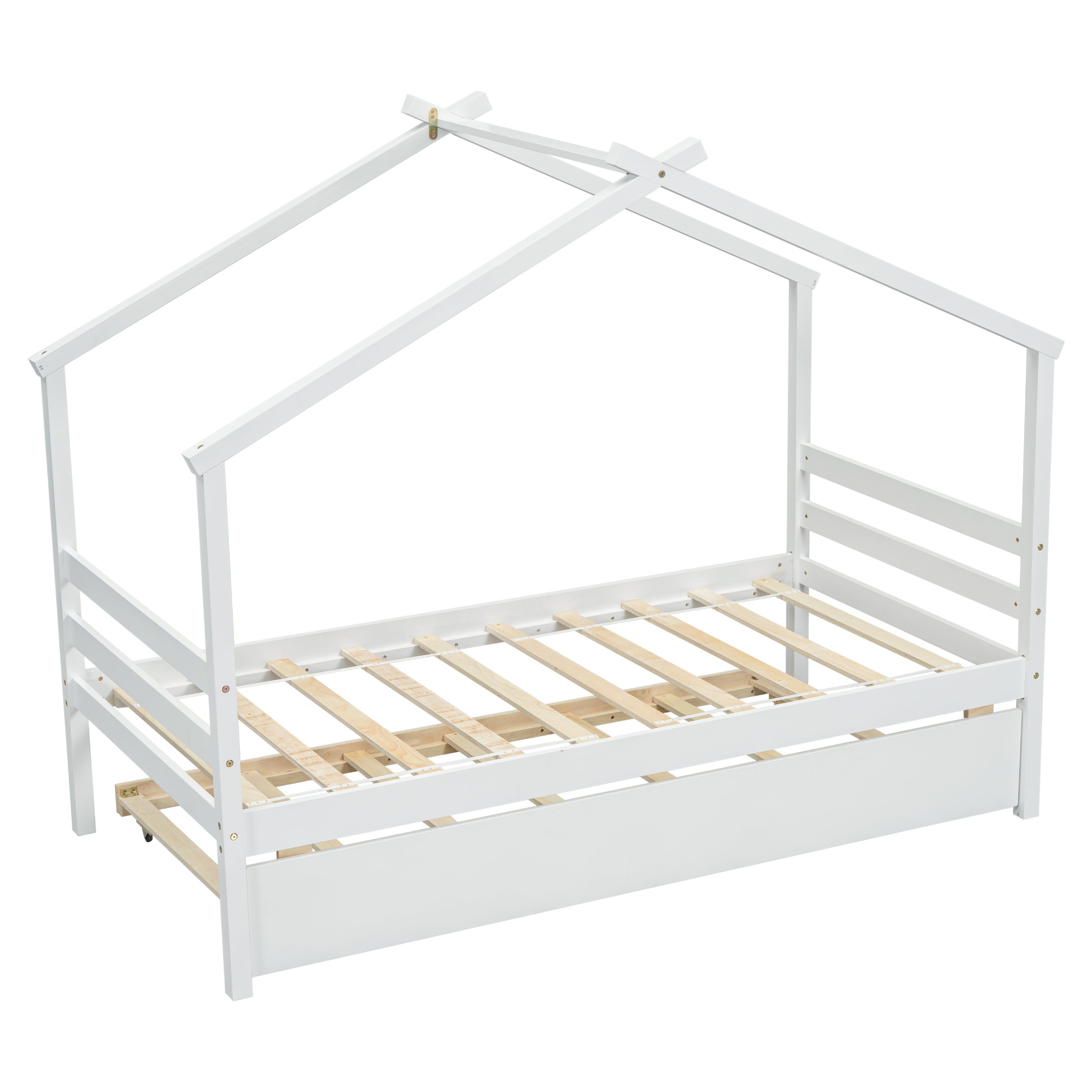 Bellemave Twin Size House-shaped Bed with Trundle Bellemave