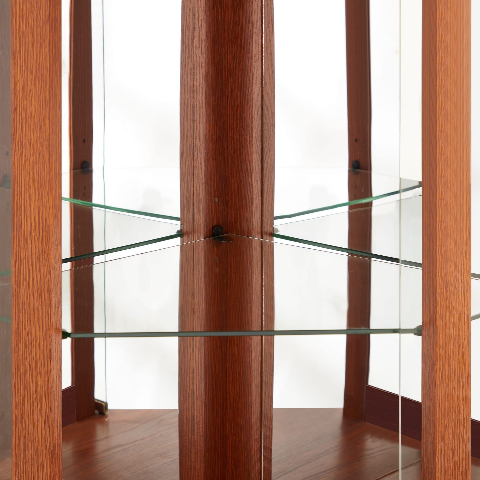 Bellemave® Corner Curio Cabinet with Tempered Glass Doors and Adjustable Shelves, Wine Bar China Cabinet for Living Room Liquor Storage Bellemave®