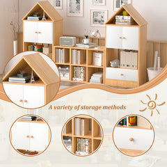 Bellemave® Versatile Children's Bookshelf with House-Shaped Design, Adjustable Placement