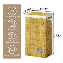 Bellemave® Full Fabric Laundry Basket with Lid with Handle Removable Bag Bellemave®