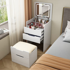 Bellemave® 3 in 1 Vanity Desk with Flip Top Mirror and 3 Drawers