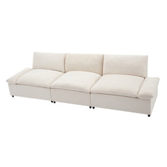 Bellemave® 119.5" 3 Seater Sofa with 2 Storage Units