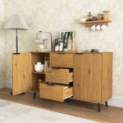 Bellemave® Sideboard Buffet Cabinet with 3 Drawers & 2 Doors