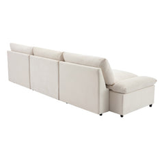 Bellemave® 119.5" 3 Seater Sofa with 2 Storage Units