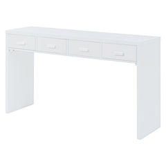 Bellemave® Modern Minimalist Console Table with Open Tabletop and Four Drawers with Metal Handles