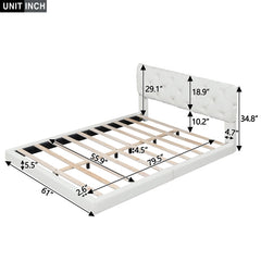 Bellemave® Queen Size Tufted Upholstered Platform Bed