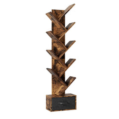 Bellemave® 9 Tier Tree Bookshelf with Drawer