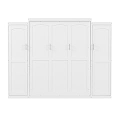 Bellemave® Murphy Bed with Two Wardrobe and Storage Shelf