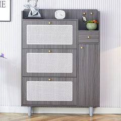 Bellemave® Modern Minimalist Storage Cabinet, Japanese Rattan Shoe Cabinet