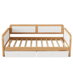 Bellemave® Twin Size Solid Wood Daybed with 2 Storage Drawers