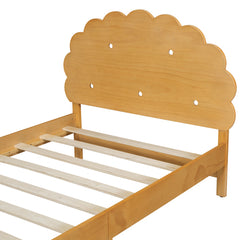 Bellemave® Twin Size Kids Cookie-Shaped Platform Bed