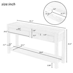 Bellemave® Console Table Entryway Table with 2 Drawers and 1 Shelf