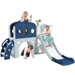 Bellemave® 6 in 1 Toddler Freestanding Spaceship Slide Set,Kids Playground for Toddlers Ages 1+