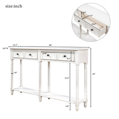 Bellemave® Console Table with Two Storage Drawers and Bottom Shelf