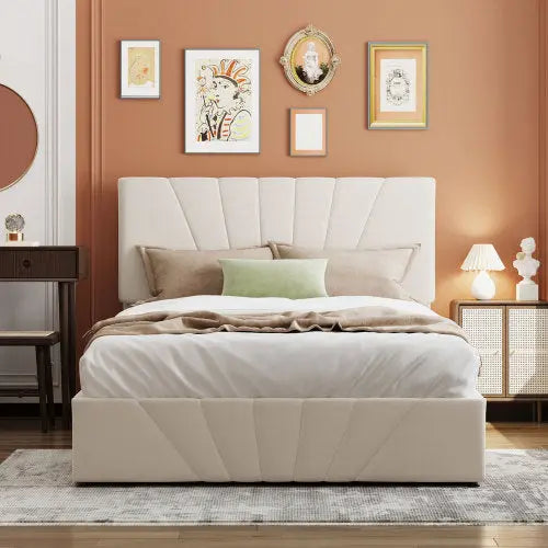 Bellemave® Upholstered Platform Bed with a Hydraulic Storage
