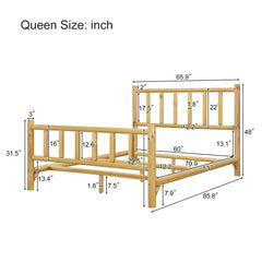 Bellemave® Rustic Style Pure Solid Pine Cylinder Construction Bed