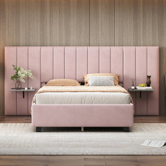 Bellemave® Velvet Upholstered Platform Bed with Big Headboard Bellemave®