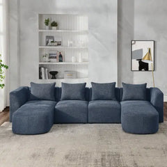 Bellemave 117" U-Shape Sectional Sofa including Two Single Seats and Two Chaises, DIY Combination Bellemave