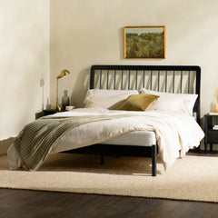 Bellemave® Mid-Century Modern Solid Wood Spindle Bed