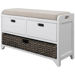 Bellemave® Storage Bench with Removable Basket and 2 Drawers Bellemave®