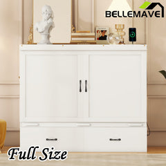 Bellemave® Murphy Bed with USB Port and a Large Drawer