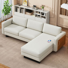 Bellemave® 101.6" L-shaped Upholstered Sectional Sofa with Chaise Longue