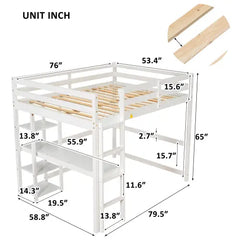 Bellemave® Loft Bed with Built-In Desk Bellemave®