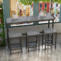 Bellemave® Modern Design Kitchen Dining Table Set with 3 Stools Bellemave®