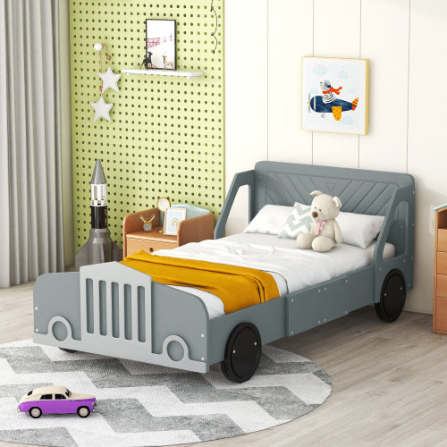 Bellemave Car-Shaped Platform Bed with Wheels