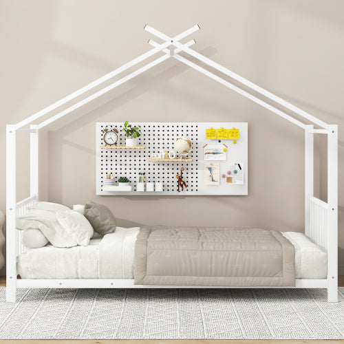 Bellemave® Twin Size Metal Montessori House Bed