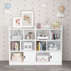 Bellemave® Kids Bookcase with 6 Compartments, Freestanding Shelves and Cube Organizer