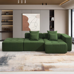 Bellemave® 105.5'' L-Shaped Modular Sectional Sofa with 4 Pillows