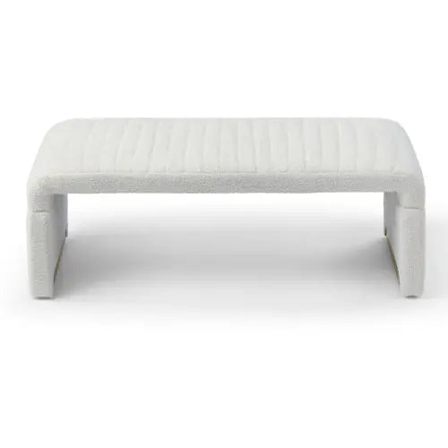 Bellemave® Modern Upholstered Sherpa Fabric Ottoman Bench Bellemave®