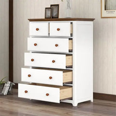 Bellemave Rustic Wooden Chest with 6 Drawers Bellemave