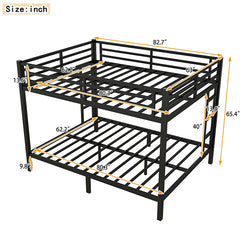 Bellemave® Queen Size Metal Bunk Bed