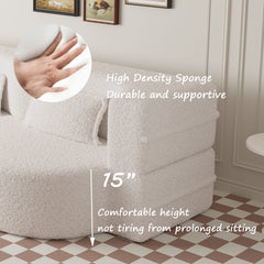 Bellemave® Folding Foam Sofa Bed,15" Full Size Floor Couch,Convertible Sleeper Futon Loveseat Couch for Living Room, Guest Use, Office, Apartmen Bellemave®