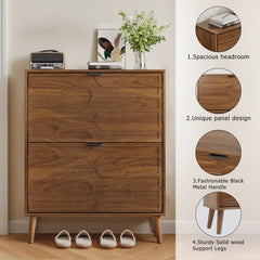 Bellemave® Shoe Cabinet Storage for Entryway with 2 Flip Drawers, Hidden Slim Shoe Organizer Rack Cabinet Bellemave®