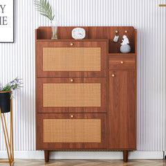 Bellemave® Modern Minimalist Storage Cabinet, Japanese Rattan Shoe Cabinet