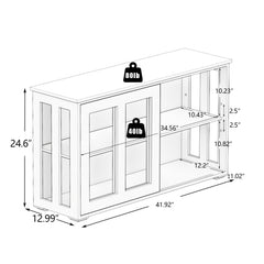 Bellemave® Kitchen Storage Stand Cupboard with Glass Door