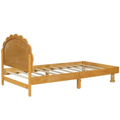 Bellemave® Twin Size Kids Cookie-Shaped Platform Bed