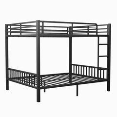 Bellemave® Queen Size Metal Bunk Bed with Ladder and Slats Support