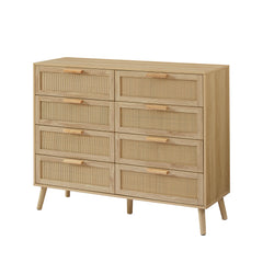 Bellemave® 8 Double Dresser with Rattan Drawers