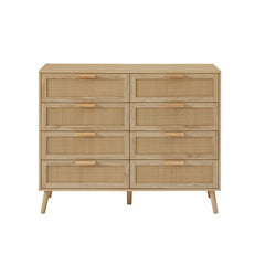 Bellemave® 8 Double Dresser with Rattan Drawers