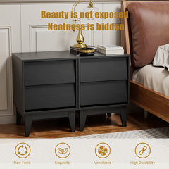 Bellemave® 2-Set Nightstands Features Vintage-style and Bevel Design