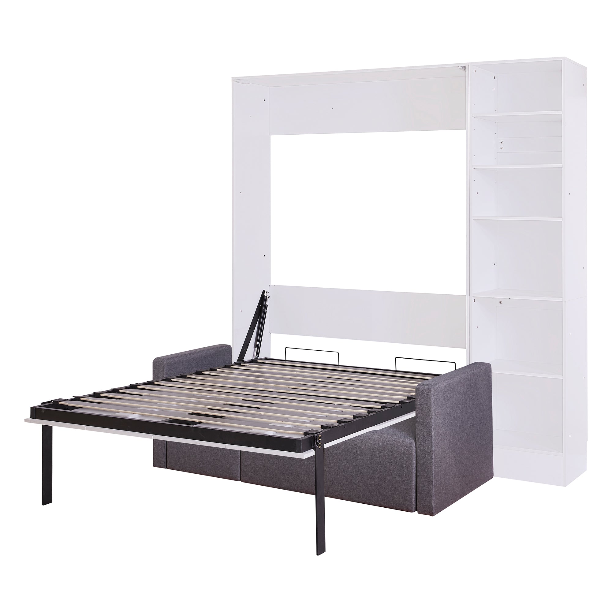 Bellemave® Full Size Murphy Bed Wall Bed with Sofa,with Shelves Bellemave®