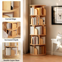 Bellemave® Rotating Bookshelf, 360¡ã Display Round Stackable Spinning Bookshelf, Revolving Round Book Shelf, Space-Saving