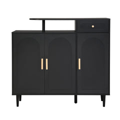 Bellemave® Elegant Shoe Cabinet with Adjustable Shelves and Solid Wood Legs