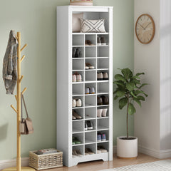 Bellemave® Modern 30 Shoe Cubby Console with Multiple Storage Capacity