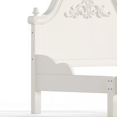 Solid Wood Side Rail Detail of Platform Bed Frame