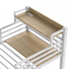 metal bunk bed upper sleeping platform with guardrails